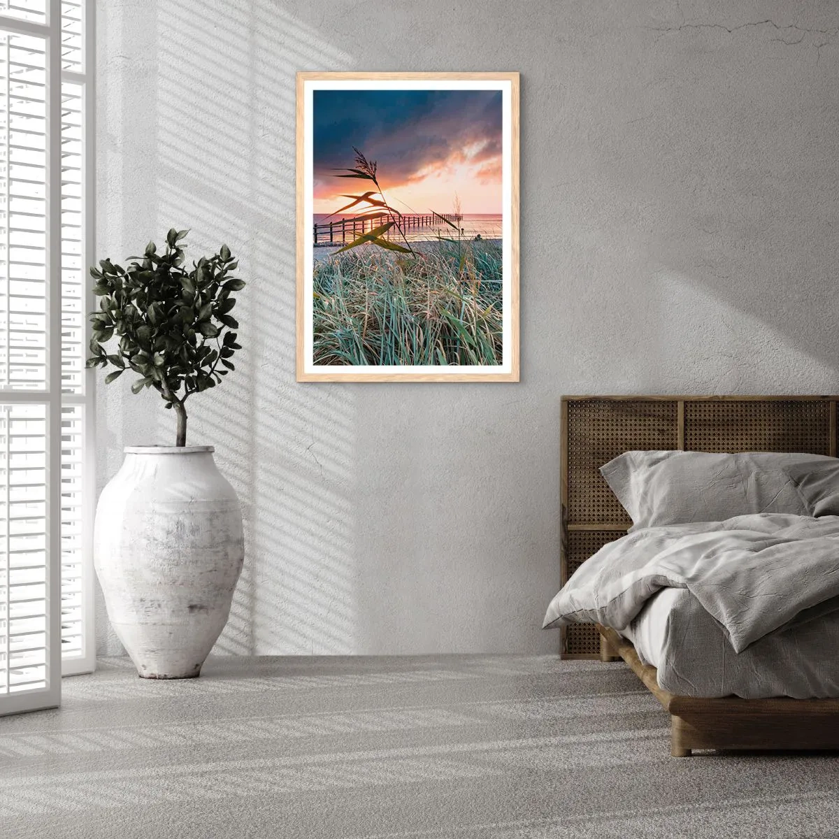 Poster in einem Rahmen aus heller Eiche - Es vergeht nicht mit dem Wind - 61x91 cm