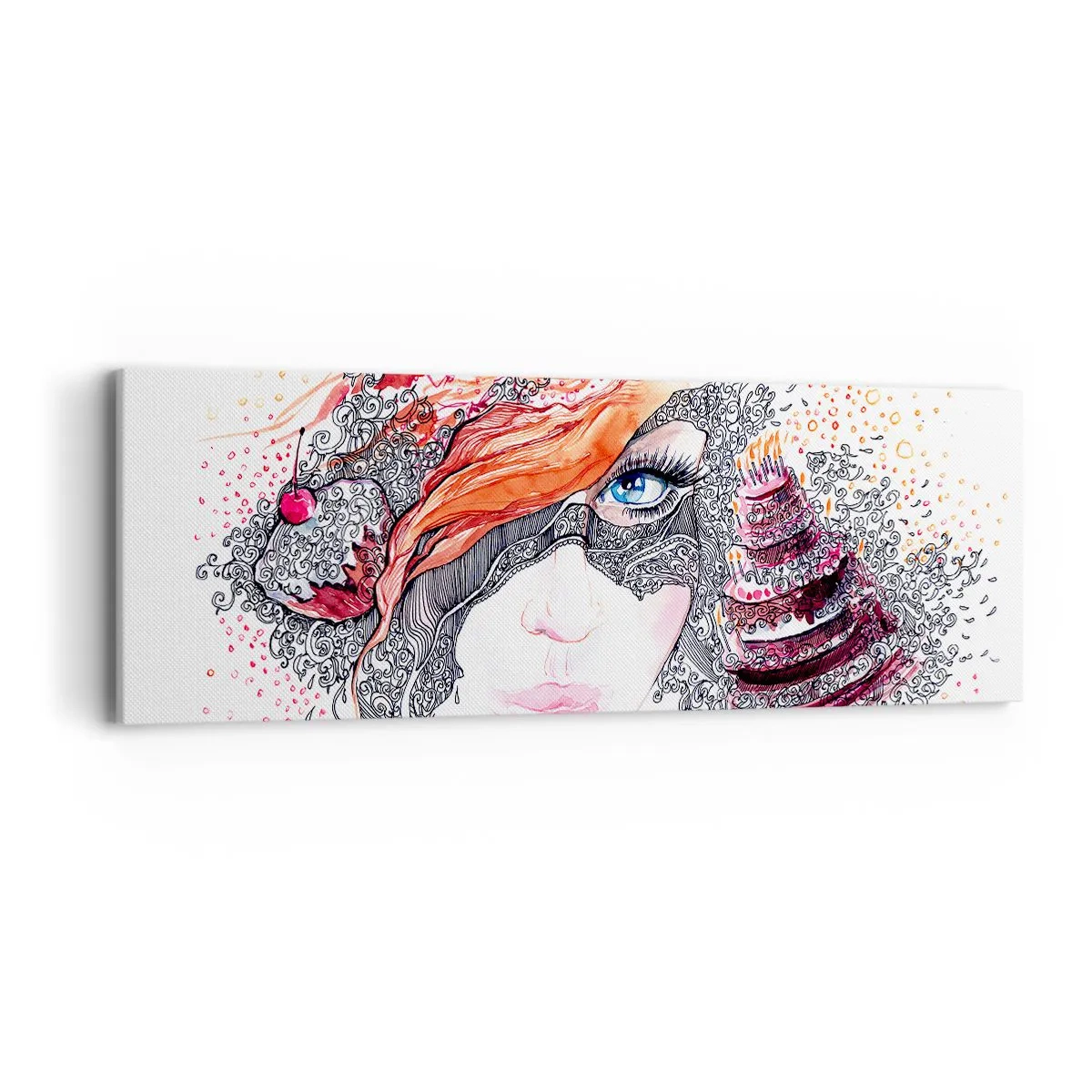 Bild auf Leinwand - Leinwandbild - Bei ihr ist jeden Tag Feiertag - 90x30 cm