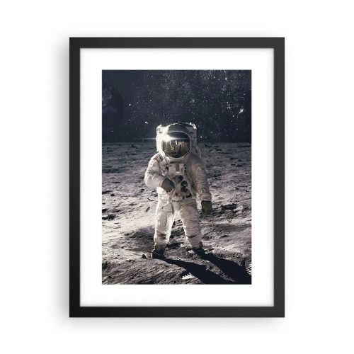 Poster in einem schwarzem Rahmen - Grüße vom Mond - 30x40 cm