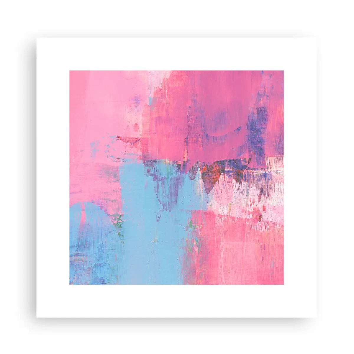 Poster - Rosa, Blau und eine Prise Licht - 30x30 cm