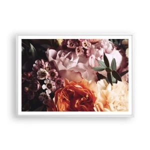Poster in einem weißen Rahmen - Eingehüllt in Schönheit - 100x70 cm