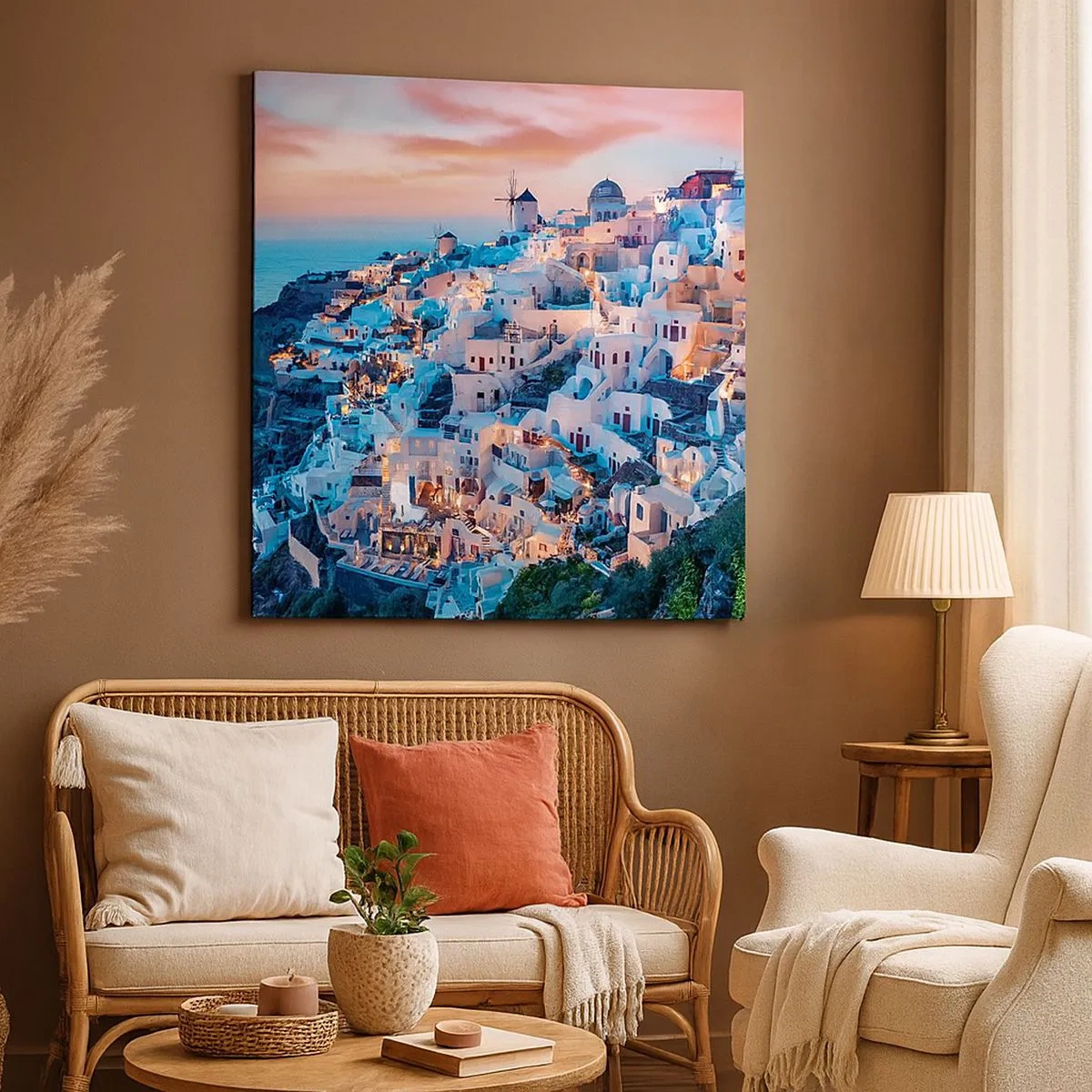 Bild auf Leinwand - Leinwandbild - Dein toller griechischer Urlaub - 30x30 cm