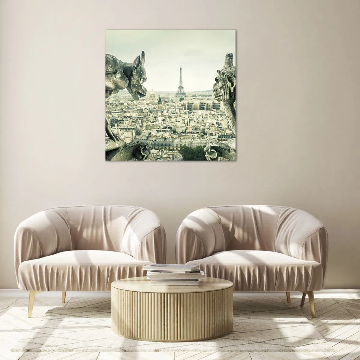 Glasbild - Bild auf glas - Pariser Plaudern - 40x40 cm