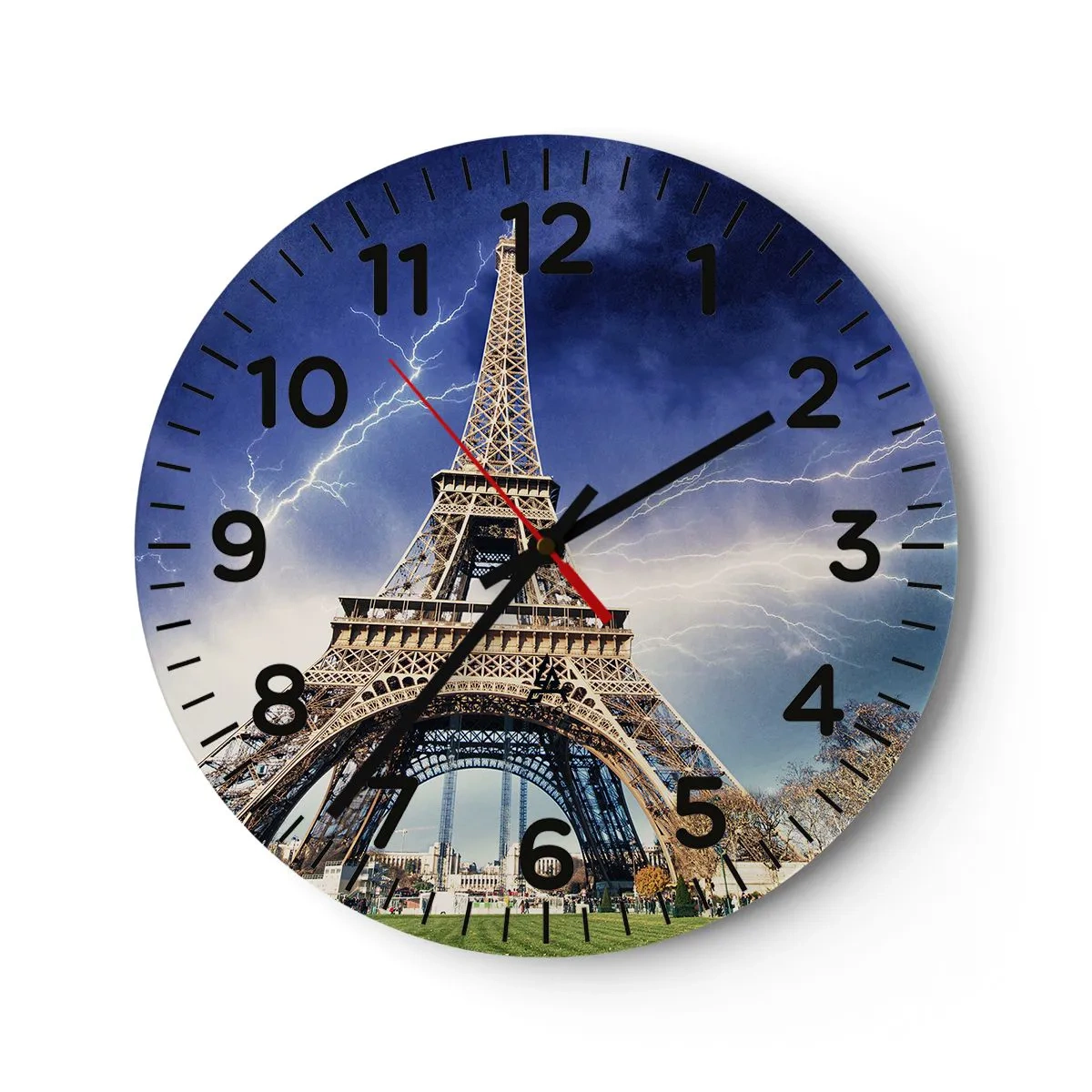 Wanduhr - Glasuhr - Herrscherin der Stürme - 40x40 cm