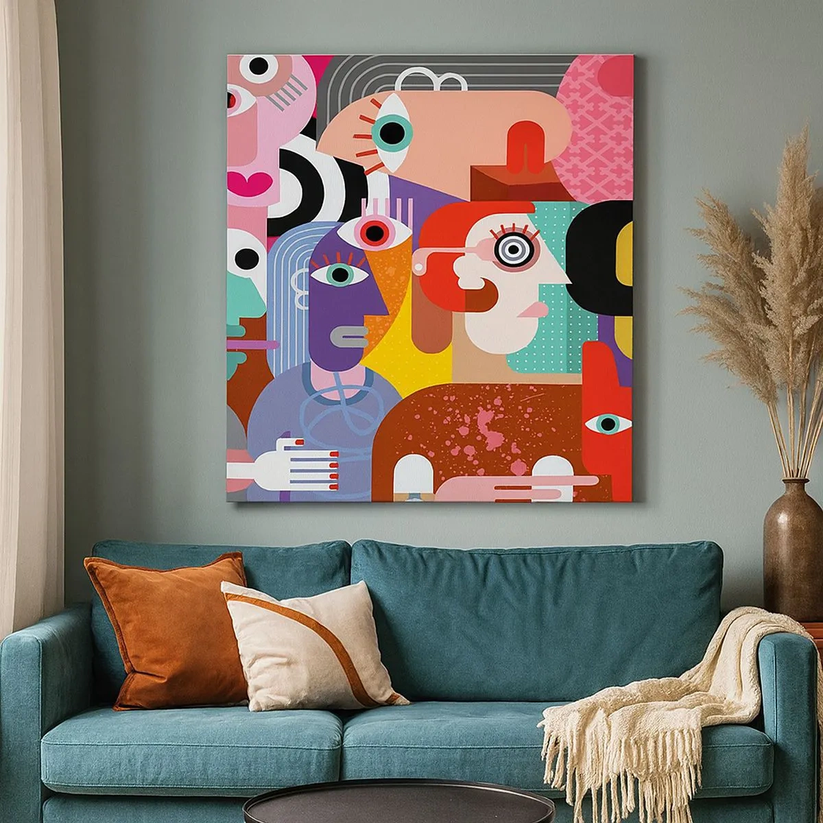 Bild auf Leinwand - Leinwandbild - Wir sind von Herrn Picasso - 30x30 cm