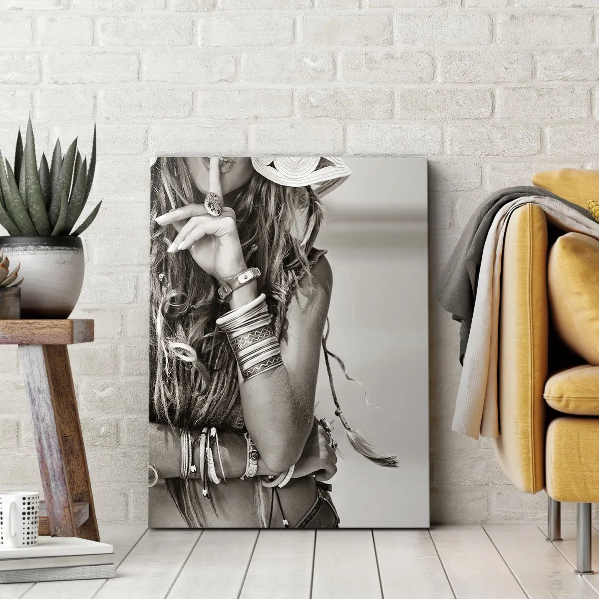 Bild auf Leinwand - Leinwandbild - Wieso ein Mädchen - 55x100 cm