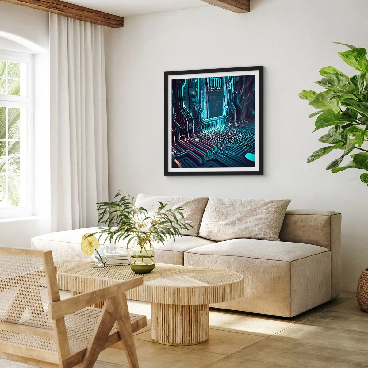 Poster in einem schwarzem Rahmen - Ich denke nur… - 60x60 cm