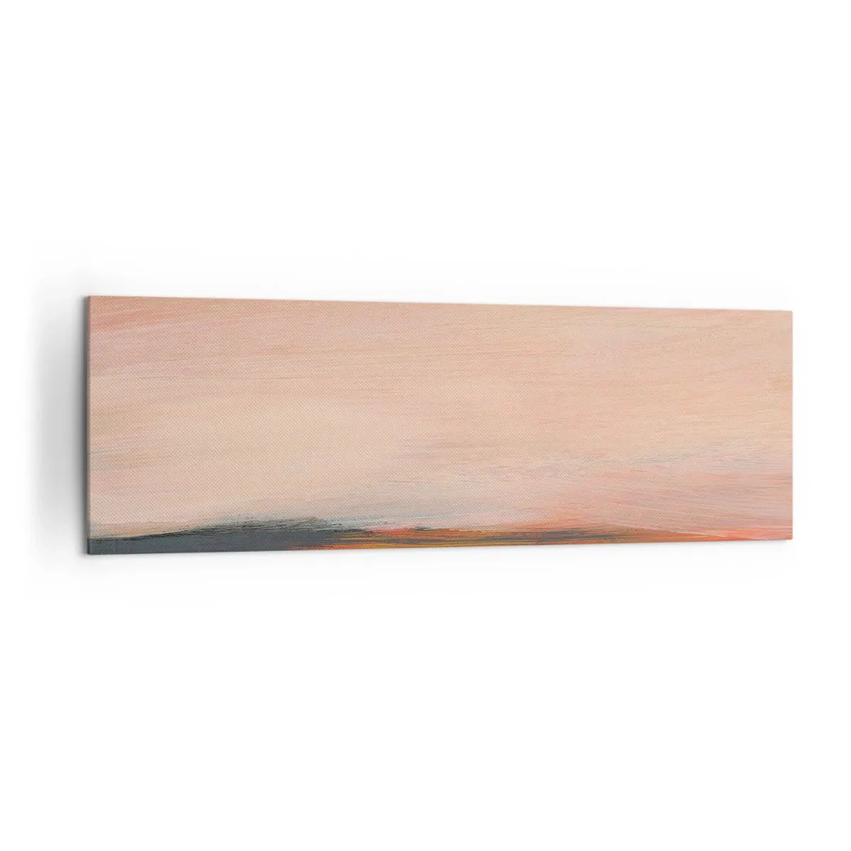 Bild auf Leinwand - Leinwandbild - Eine Landschaft in Rosa- und Goldtönen - 160x50cm - In Rosatönen - Moderne Wanddekoration für Wohnzimmer und Schlafzimmer ARTTOR