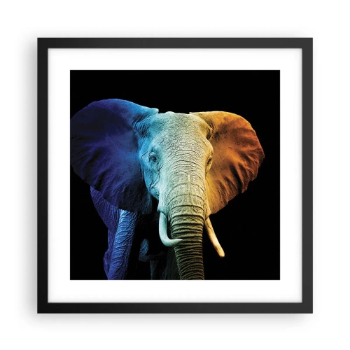 Poster in einem schwarzem Rahmen - Exzentrisch, kein Verrückter - 40x40 cm