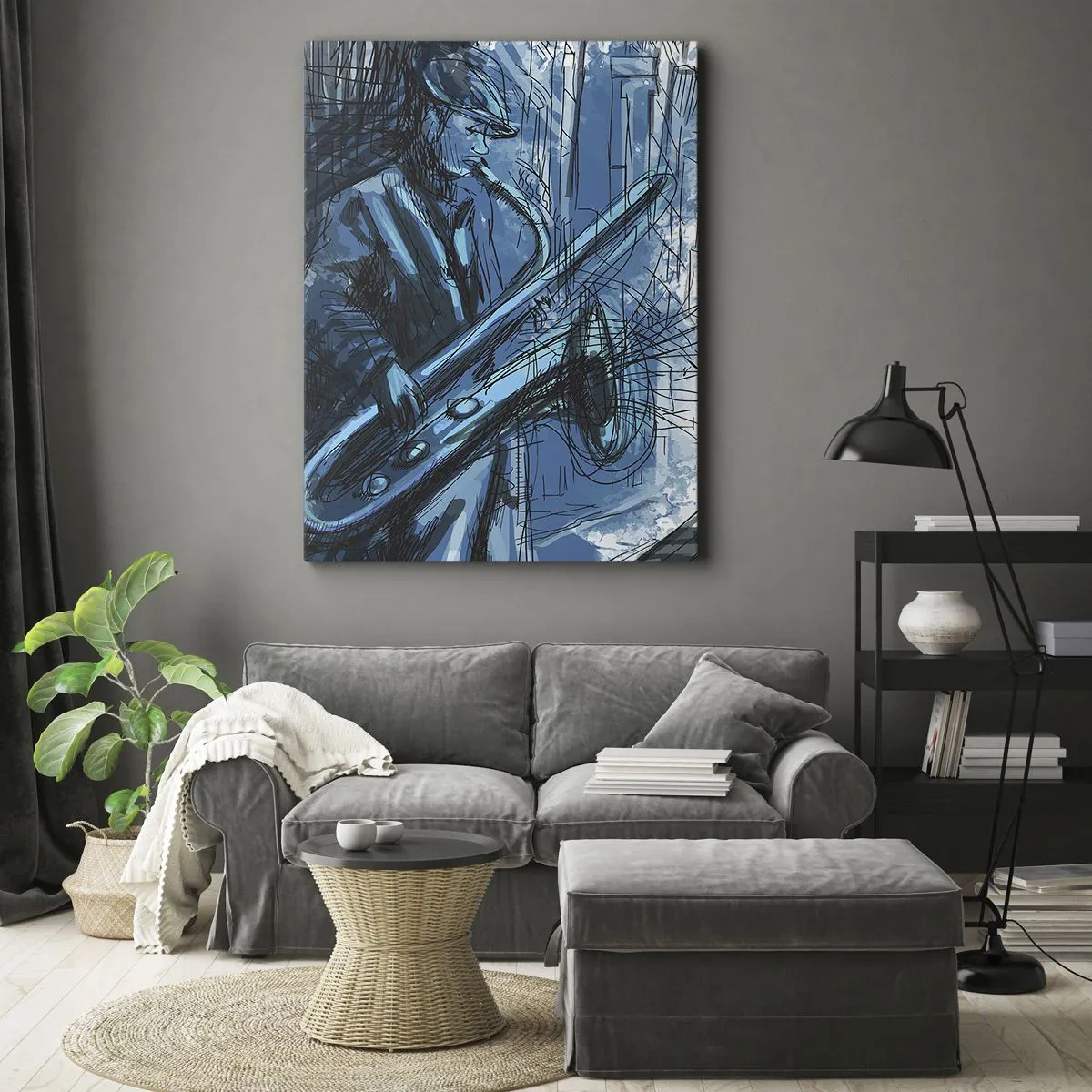 Bild auf Leinwand - Leinwandbild - Urbane Rhapsodie - 55x100 cm