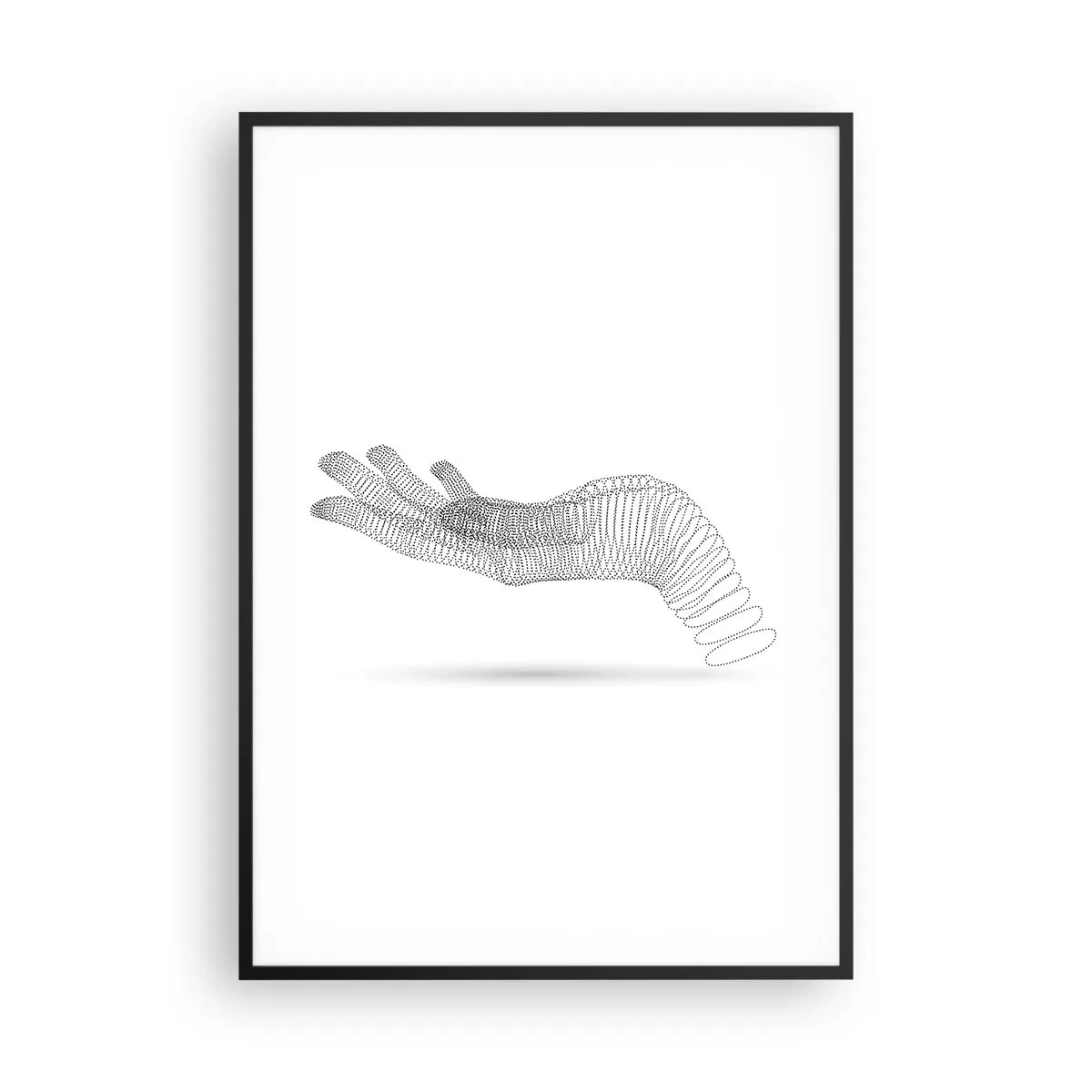 Poster in einem schwarzem Rahmen - Federnde Hand - 70x100 cm