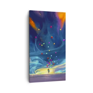 Bild auf Leinwand - Leinwandbild - Zum blauen Wind - 45x80 cm