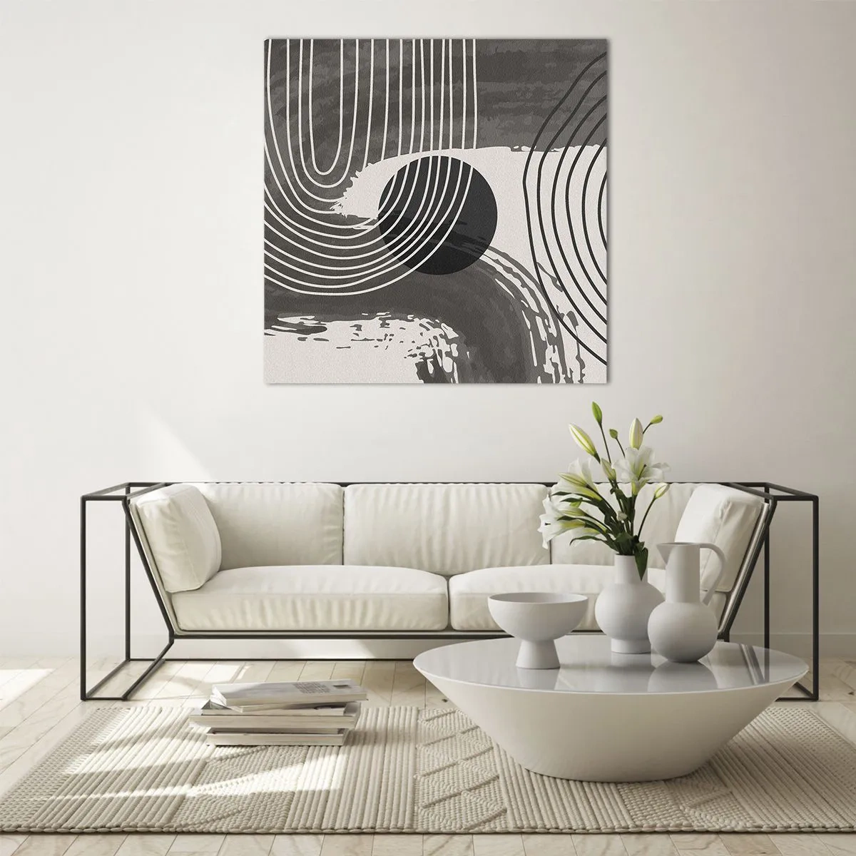 Glasbild - Bild auf glas - Oval gewinnt - 50x50 cm