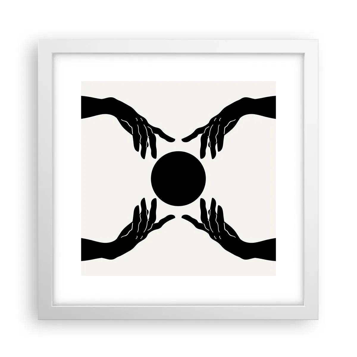 Poster in einem weißen Rahmen - Geheimes Zeichen - 30x30 cm