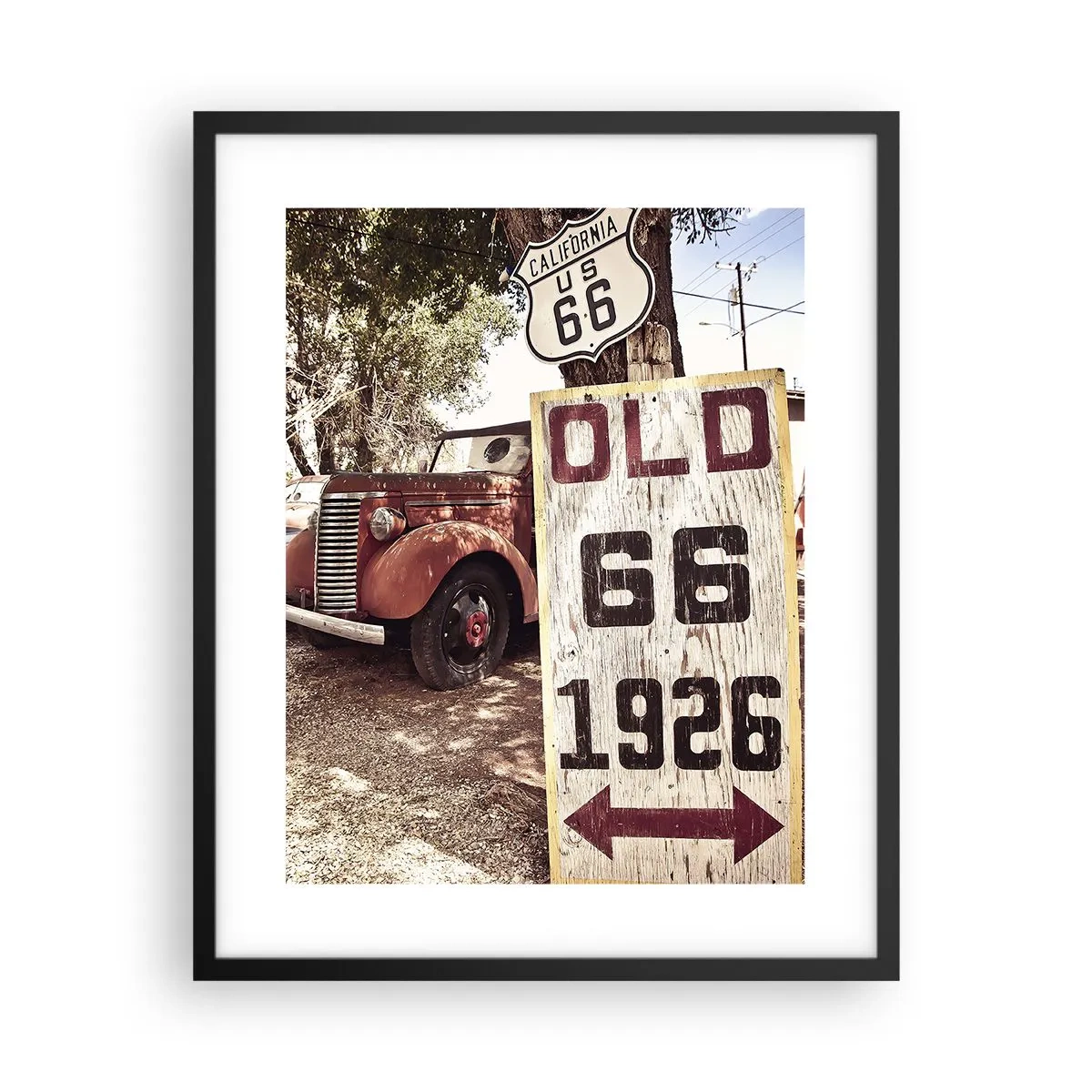 Poster in einem schwarzem Rahmen - Die Legende der amerikanischen Provinz - 40x50 cm
