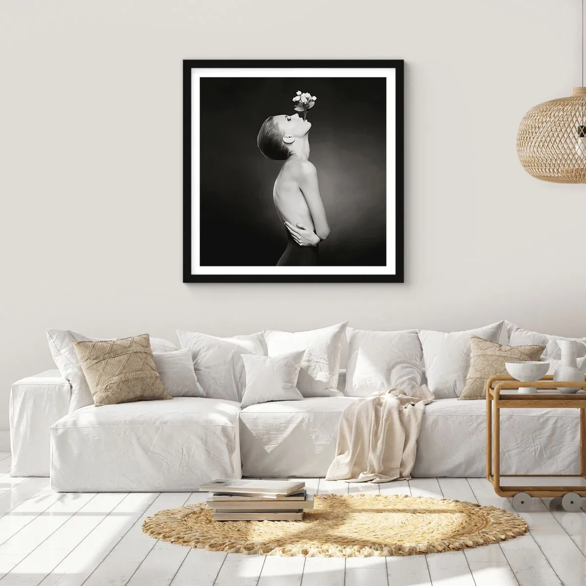 Poster in einem schwarzem Rahmen - Exzentrische Eleganz - 40x40 cm