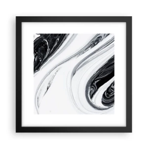 Poster in einem schwarzem Rahmen - Kombination aus Gegensätzen - 30x30 cm