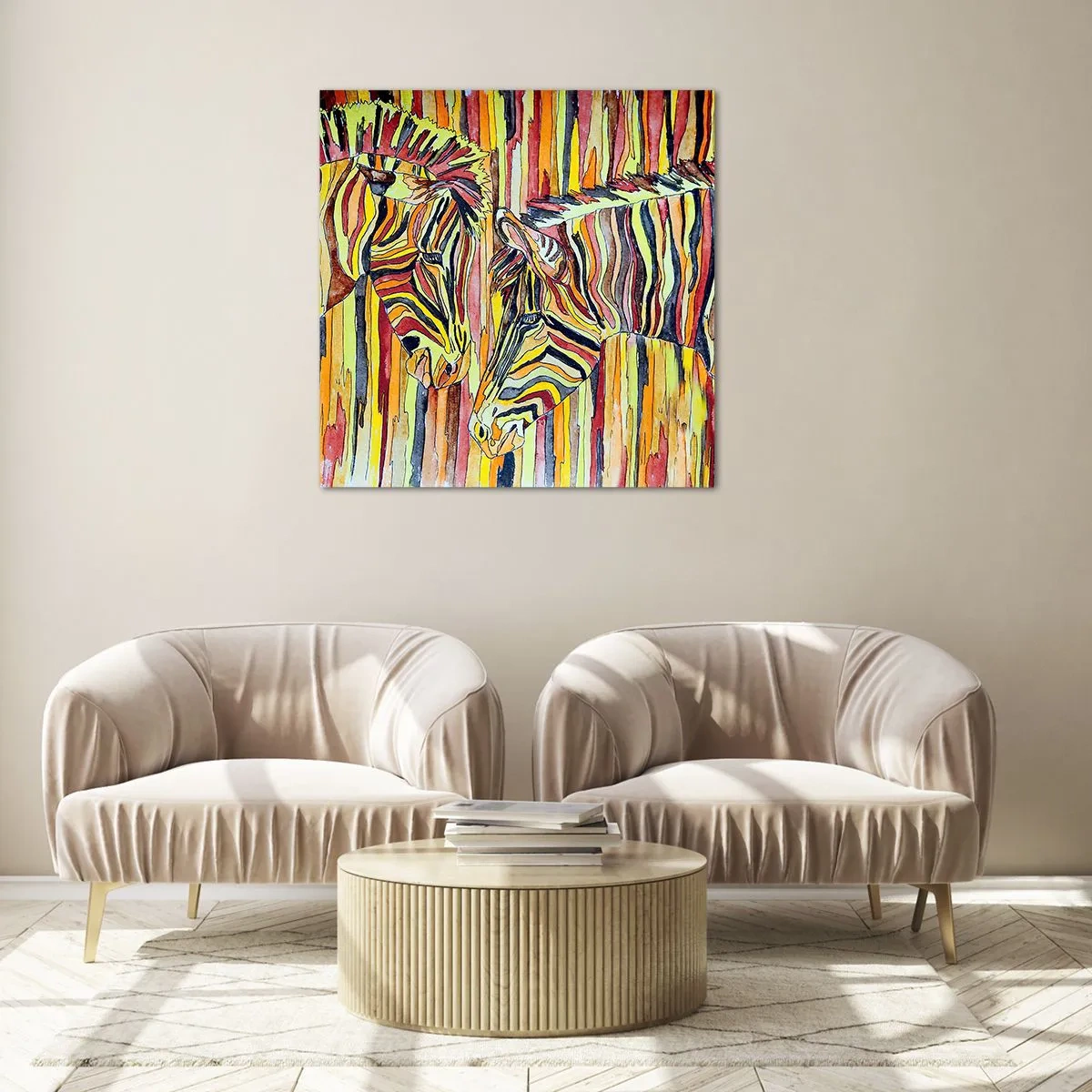 Glasbild - Bild auf glas - Also du auch... - 60x60 cm