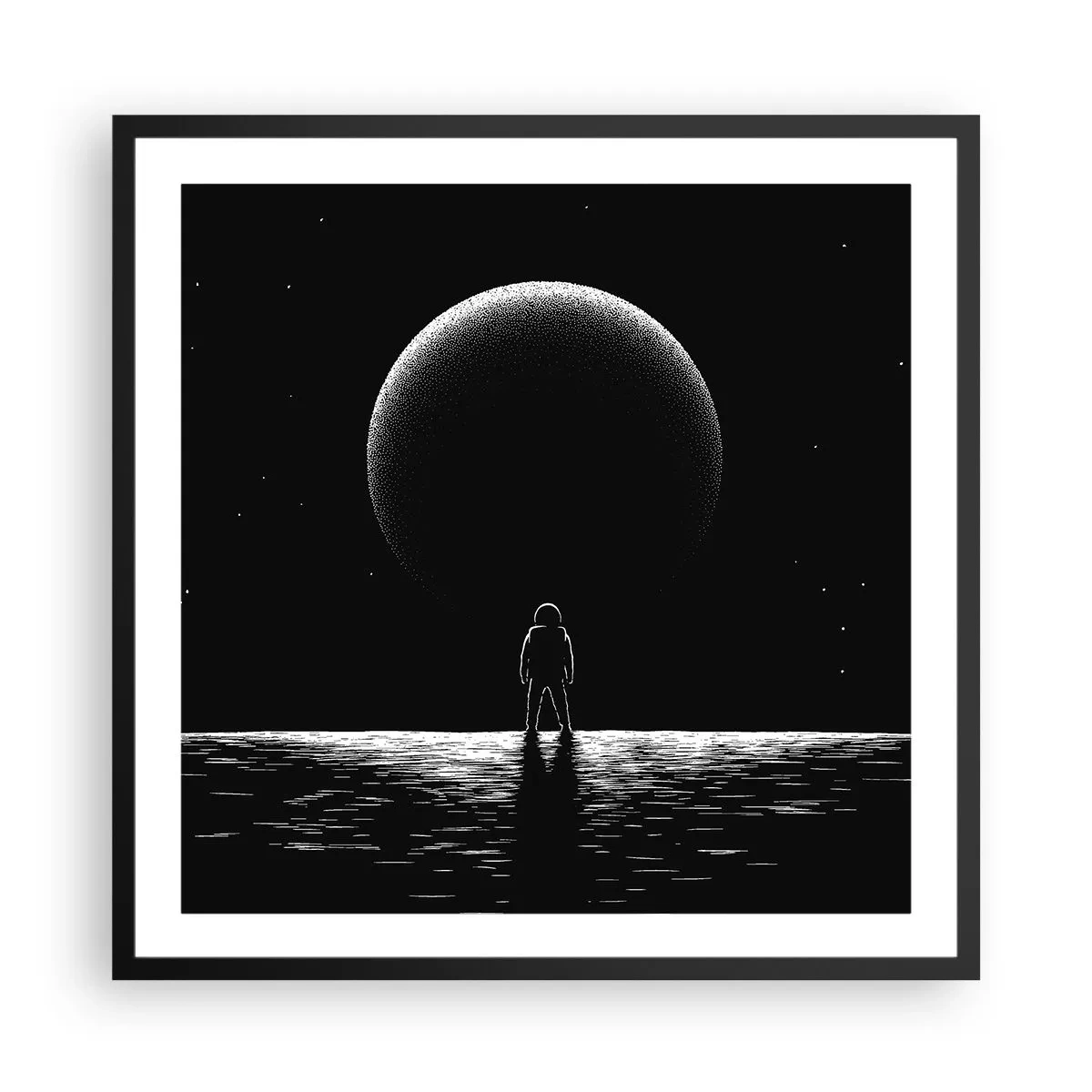 Poster in einem schwarzem Rahmen - Angesicht zu Angesicht - 60x60 cm