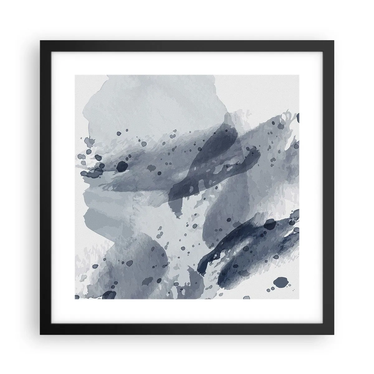 Poster in einem schwarzem Rahmen - Eine Studie über die Natur des Wassers - 40x40 cm