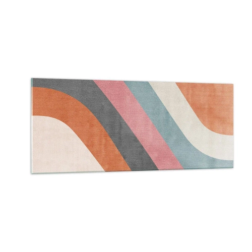 Glasbild - Bild auf glas - Diagonale Komposition – Bewegung - 100x40 cm