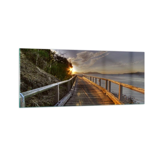Glasbild - Bild auf glas - Gehen, weiter der Sonne entgegengehen - 100x40 cm