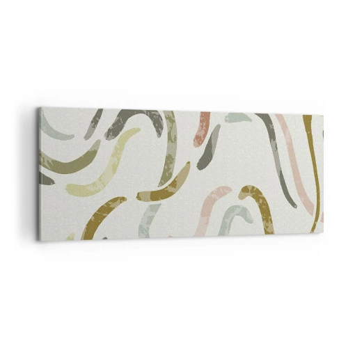 Bild auf Leinwand - Leinwandbild - Fröhlicher Tanz der Abstraktion - 100x40 cm