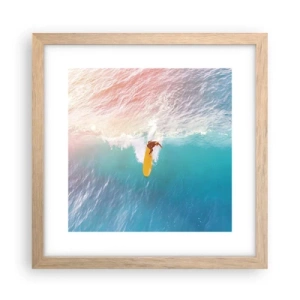 Poster in einem Rahmen aus heller Eiche - Der Ozeanreiter - 30x30 cm