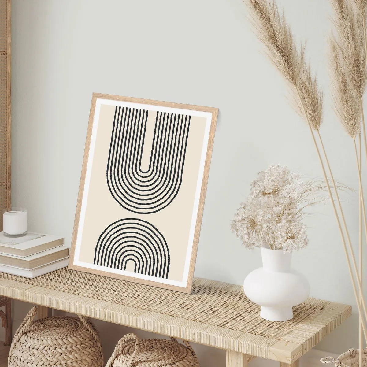 Poster in einem Rahmen aus heller Eiche - In einem Moment ... - 40x50 cm