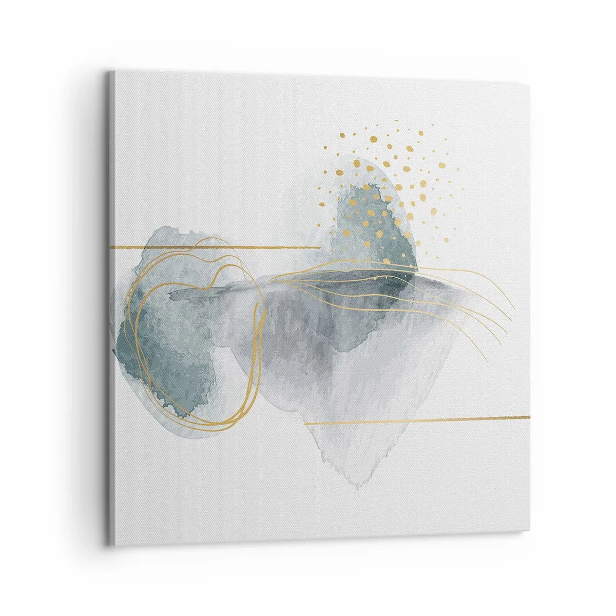 Bild auf Leinwand - Leinwandbild - Über das Verhältnis von Grau und Gold - 60x60 cm