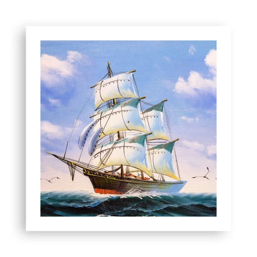 Poster - Mit Stolz mit dem Wind - 50x50 cm