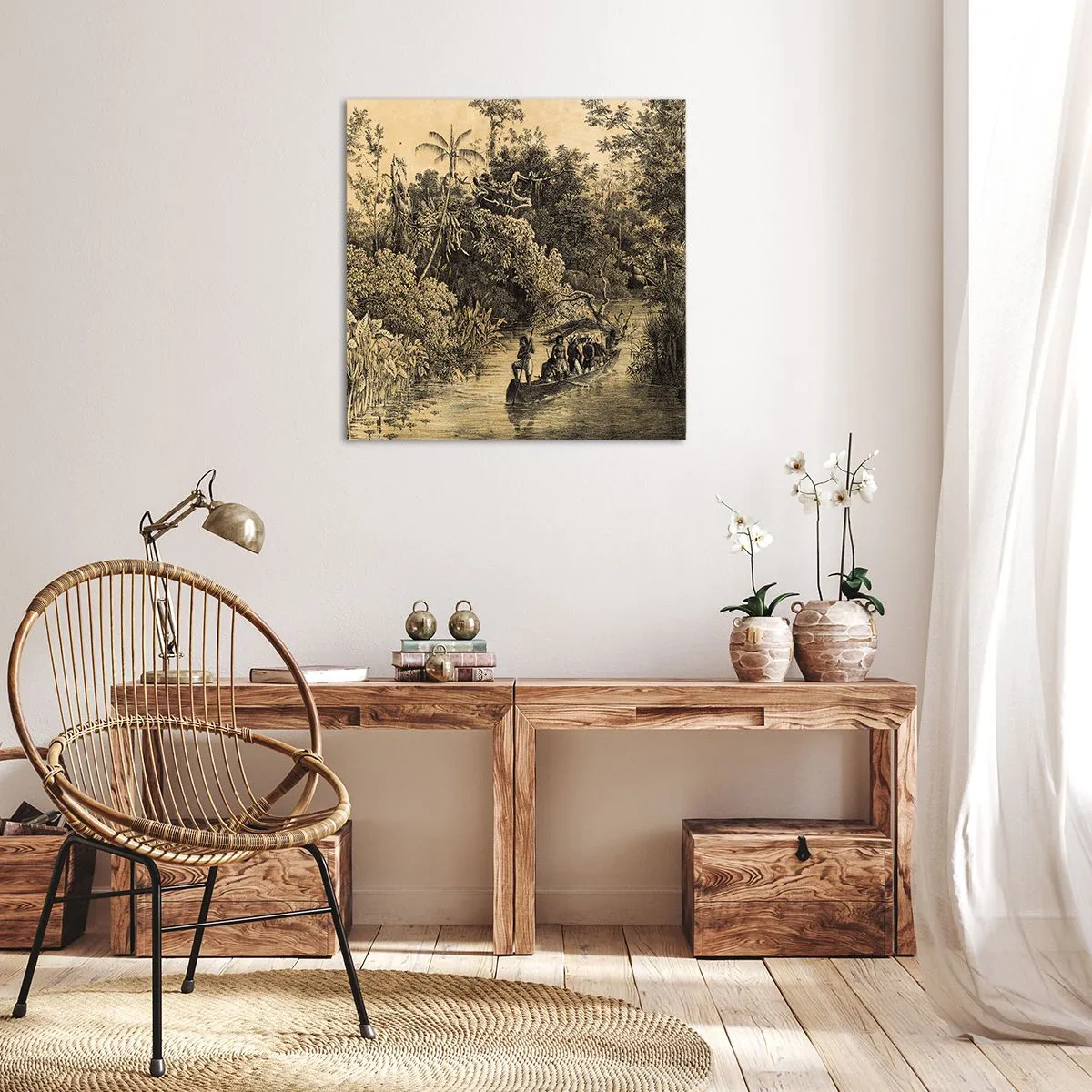 Bild auf Leinwand - Leinwandbild - Expedition zur Quelle - 40x40 cm