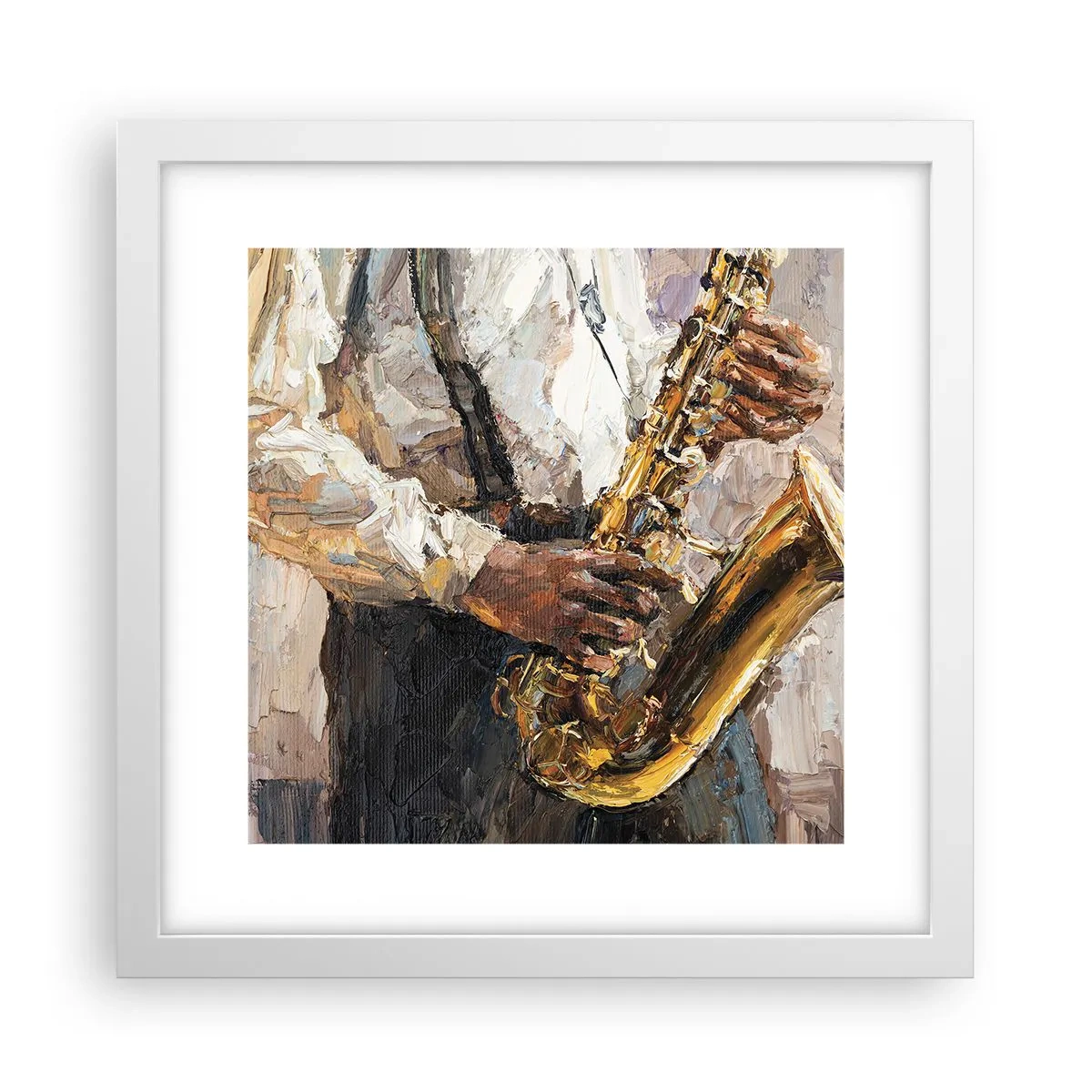 Poster in einem weißen Rahmen - Zeit fürs Solo - 30x30 cm