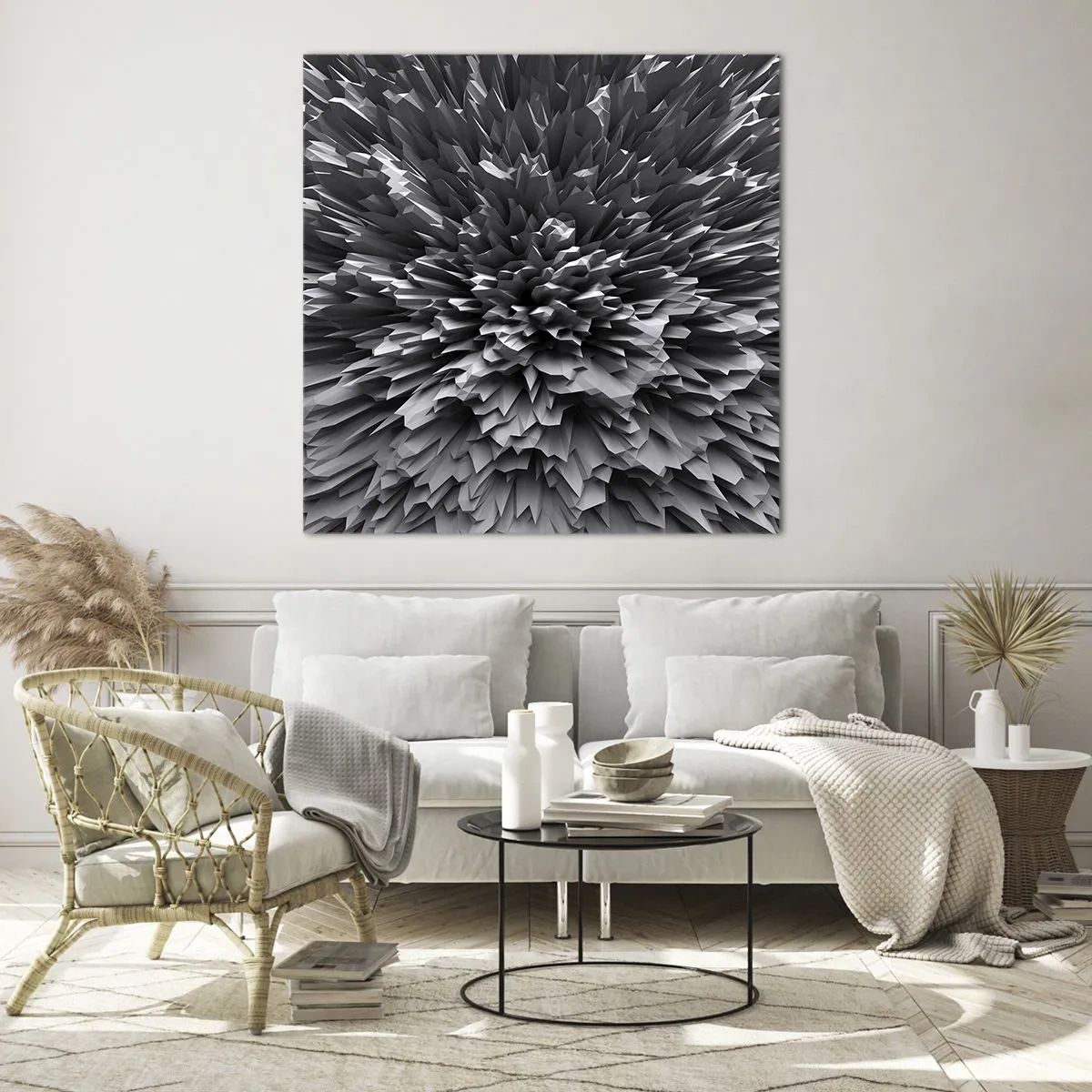 Glasbild - Bild auf glas - Härter kann es nicht werden - 40x40 cm