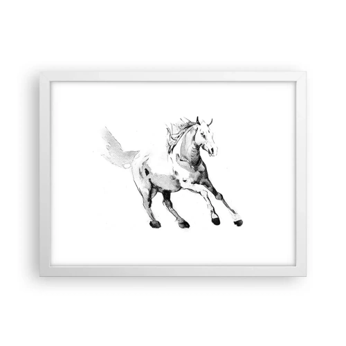 Poster in einem weißen Rahmen - Ungezähmte Seele - 40x30 cm