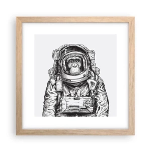 Poster in einem Rahmen aus heller Eiche - Alternative Evolution - 30x30 cm