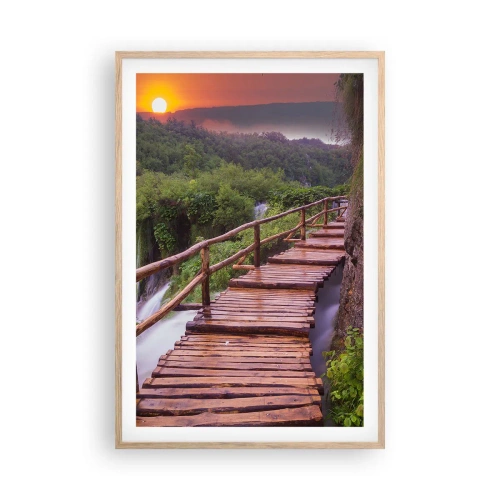 Poster in einem Rahmen aus heller Eiche - Schönheit jenseits des Glaubens - 61x91 cm