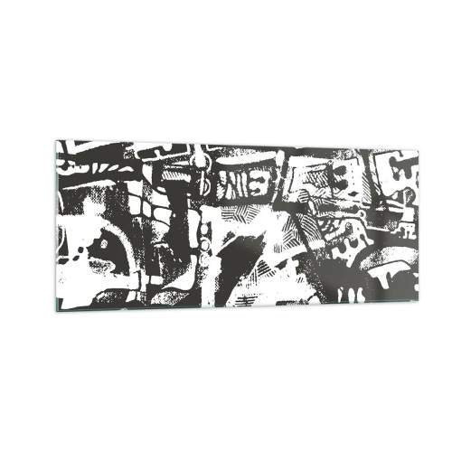 Glasbild - Bild auf glas - Ordnung oder Chaos? - 100x40 cm