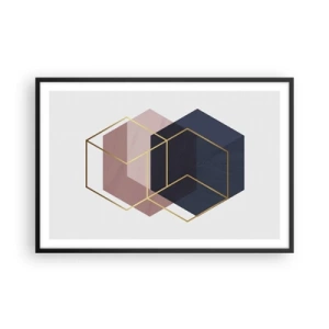 Poster in einem schwarzem Rahmen - Die Kraft der Einfachheit - 91x61 cm