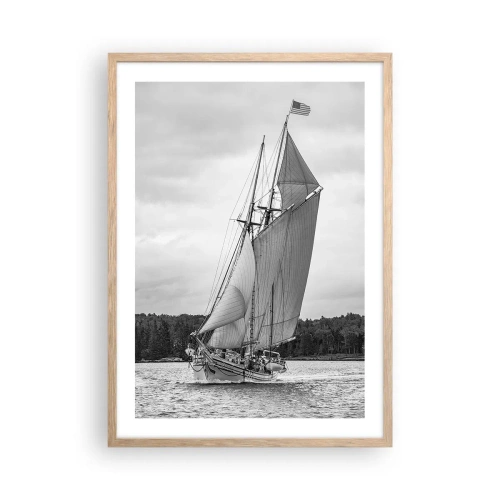 Poster in einem Rahmen aus heller Eiche - Brüder des Windes - 50x70 cm