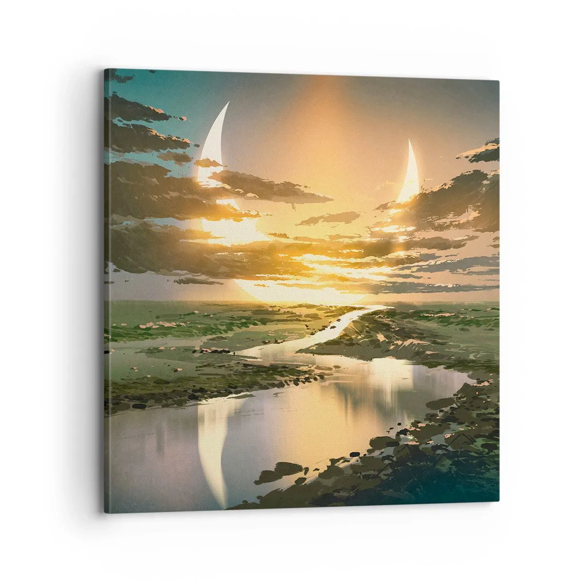 Bild auf Leinwand - Leinwandbild - Irgendwo in einer weit, weit entfernten Galaxie - 70x70 cm