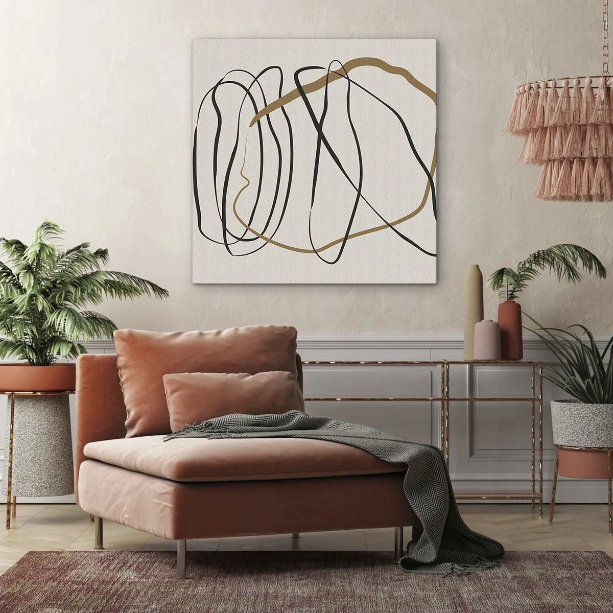 Bild auf Leinwand - Leinwandbild - Komposition – Looptanz - 30x30 cm