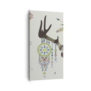 Bild auf Leinwand - Leinwandbild - Indische Jägertrophäe - 65x120 cm