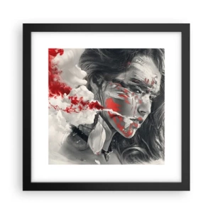 Poster in einem schwarzem Rahmen - Im Dunst der Absurdität - 30x30 cm