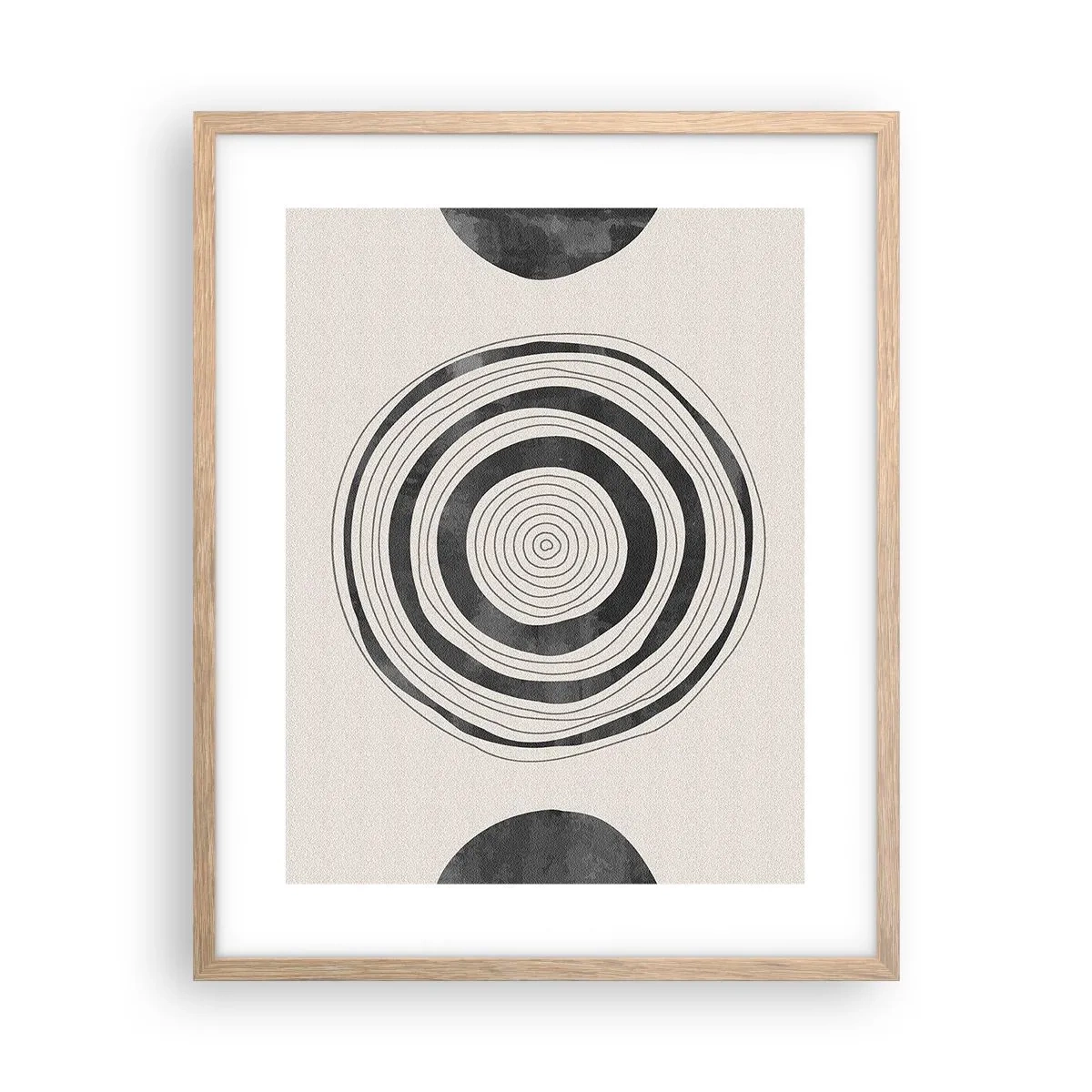 Poster in einem Rahmen aus heller Eiche - Wichtig ist, was dazwischen liegt - 40x50 cm