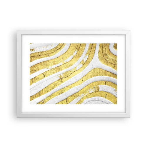 Poster in einem weißen Rahmen - Komposition in Weiß und Gold - 40x30 cm