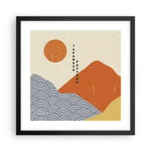 Poster in einem schwarzem Rahmen - Im japanischen Geist - 40x40 cm