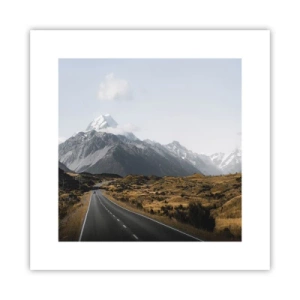 Poster - Der Weg ins Herz der Berge - 30x30 cm