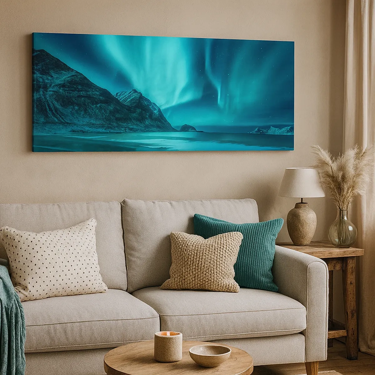 Bild auf Leinwand - Leinwandbild - Wunder des Nordens - 30x30 cm