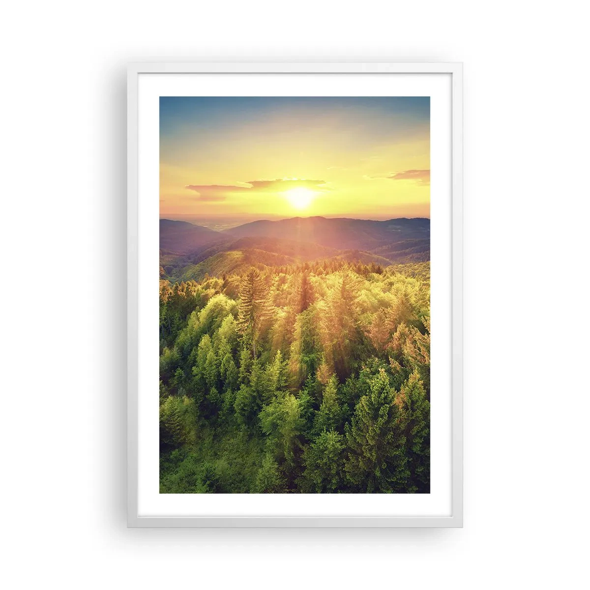 Poster in einem weißen Rahmen - Scheitelpunkte und Spitzen - 50x70 cm